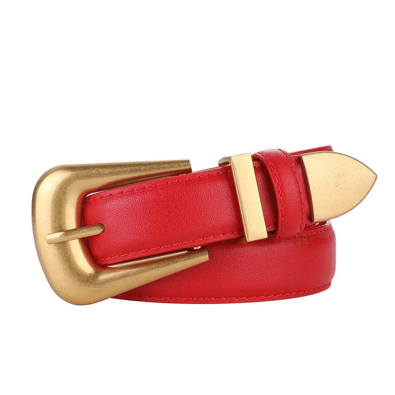 High-End Fashion Women's Belt Multifunctional Casual Cowhide Pants Decorative Model Sense Accessories for Women