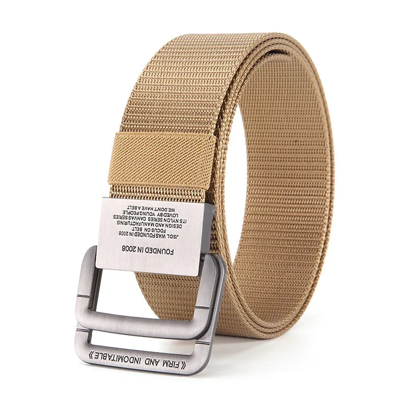 Men Belts Automatic Buckle Metal Webbing Belts for Men Women Canvas Nylon High Quality Strap Casual Outdoor Sports Students
