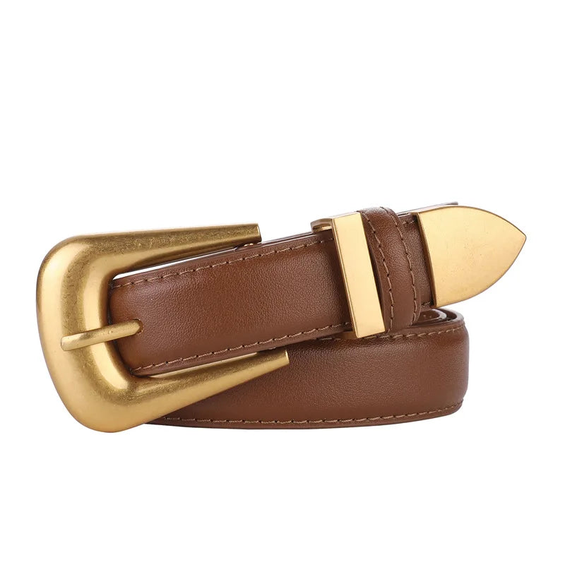 High-End Fashion Women's Belt Multifunctional Casual Cowhide Pants Decorative Model Sense Accessories for Women