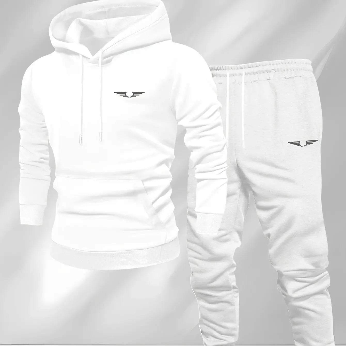 Men's fall/winter sports casual set trendy American streetwear multi-purpose printed coat men's clothing top and pants complete