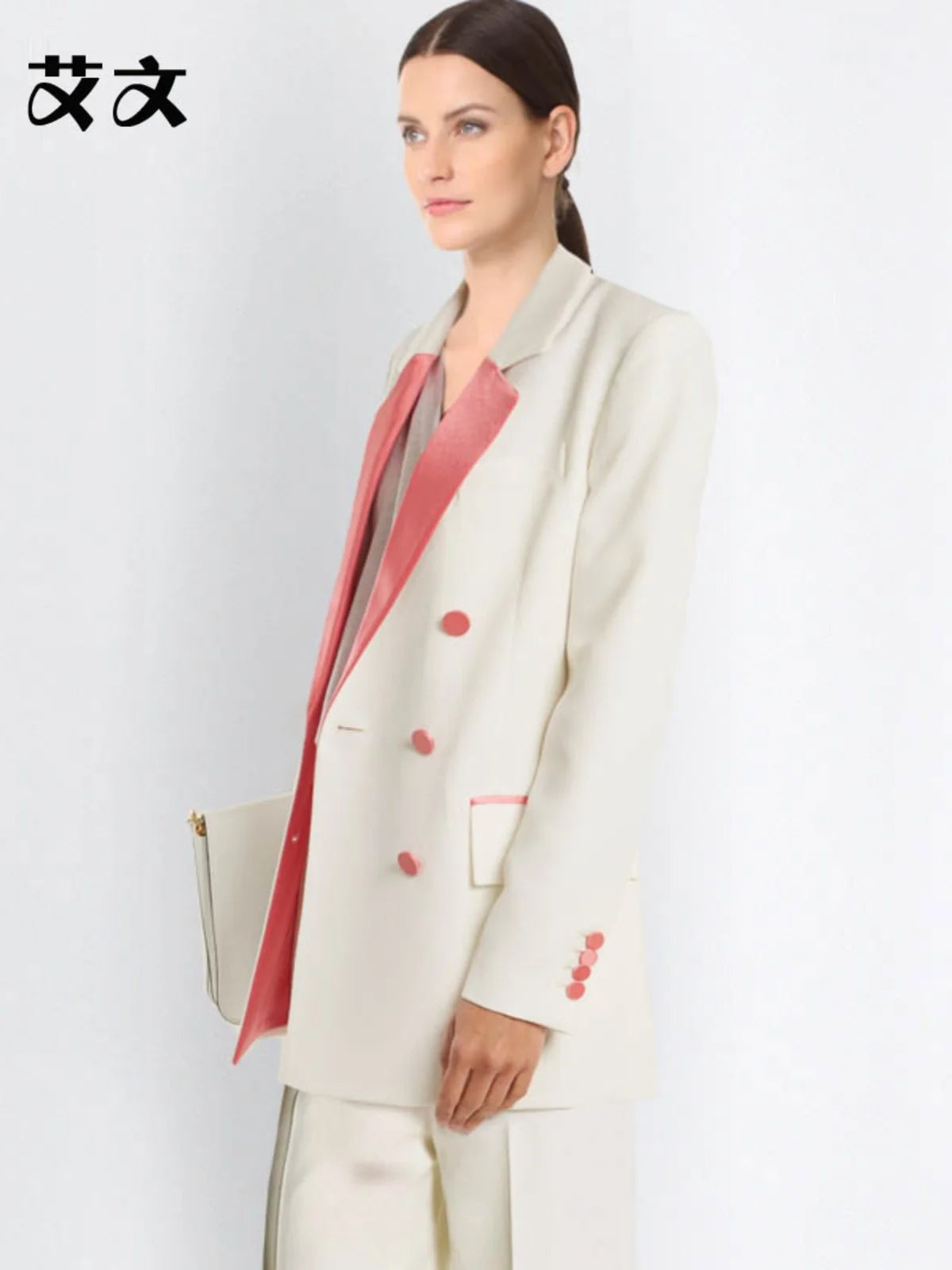 Allingentle Satin Lapel Blazer Women's 2 Piece Set Business Suit Elegant Pantsuit Set for Party Office Outfits Customize