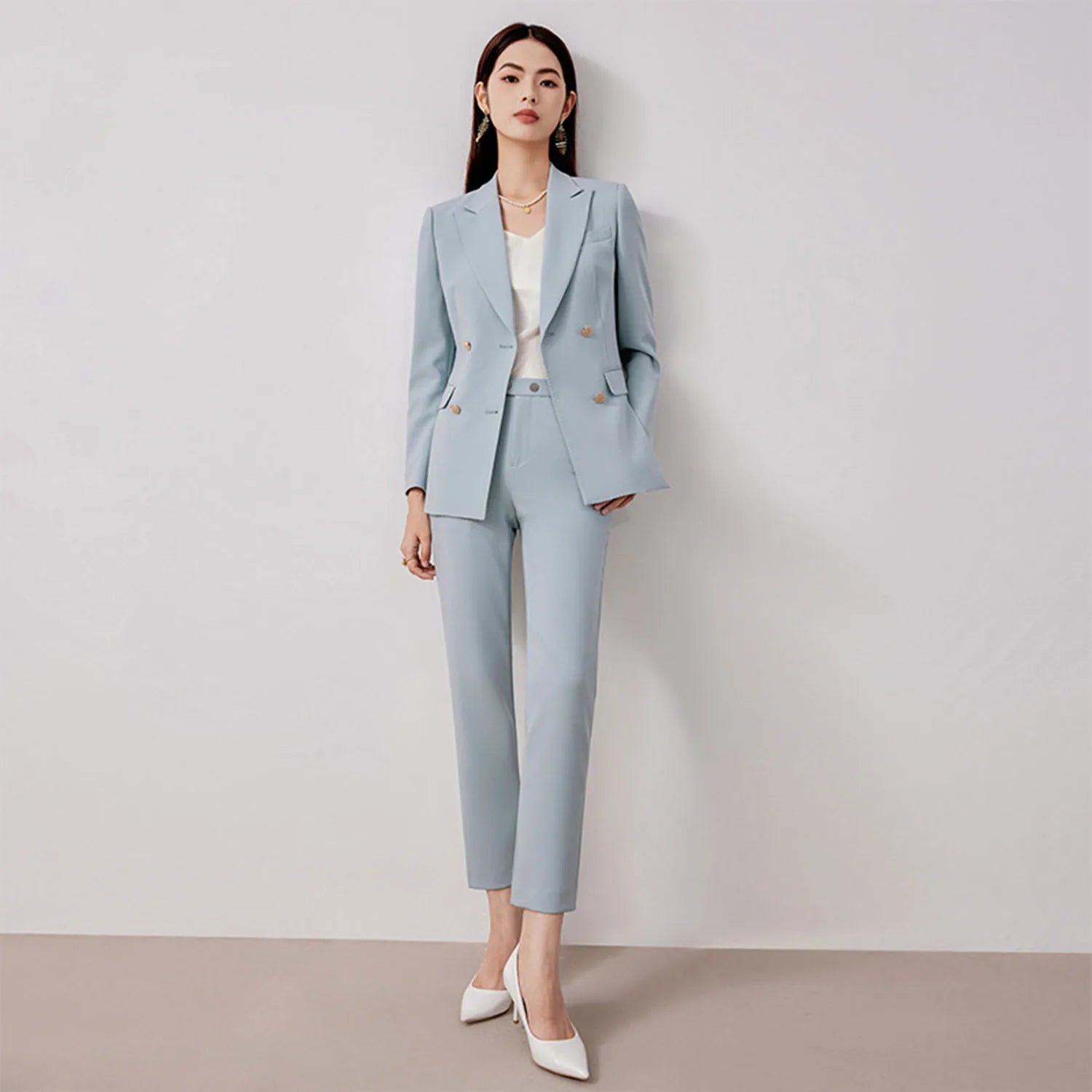 Allingentle Women's Suit 2 Piece Set Business Suit Elegant Pantsuit Set for Party Office Work Outfits Customize