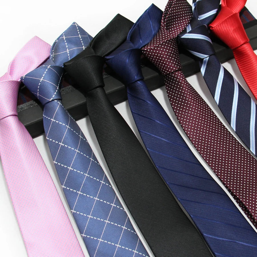 Cravatta da uomo da 7cm , a righe a pois formali e classiche