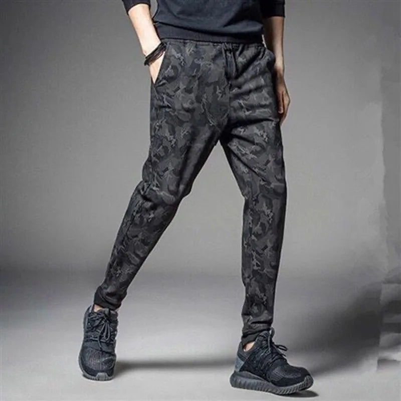 Street Elastic Jeans Men Denim Cargo Pants Wash Solid Color Multi Pockets Casual Mid Waist Trousers Slim Fit Daily Wear Joggers