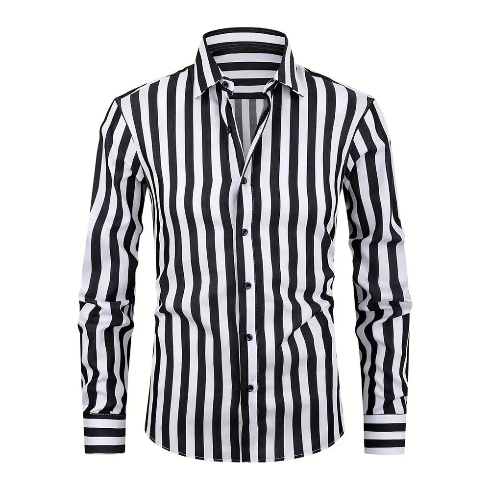 Vintage Plaid Printed Shirt New Hawaii Fashion Vacation Casual Long-sleeved Shirt Men's Clothing Large Size Lapel Button Tops