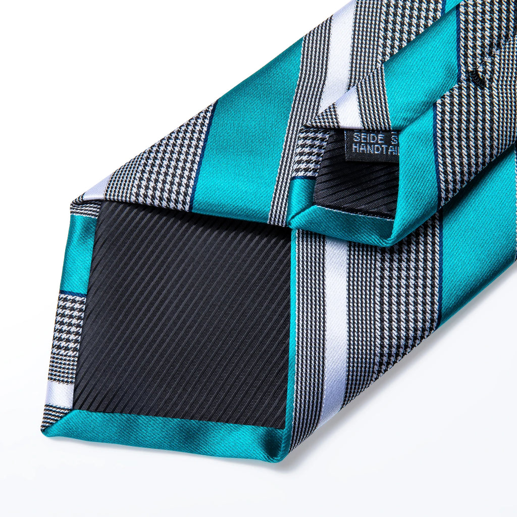 DiBanGu Designer Mens Necktie Striped Floral Paisley Silk Tie Pocket Square Cufflinks Neck Tie Ring Set Suit Wedding Business