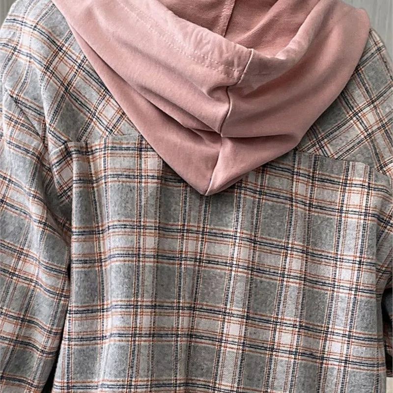 Camicetta da donna con cappuccio , cappotto, autunno inverno