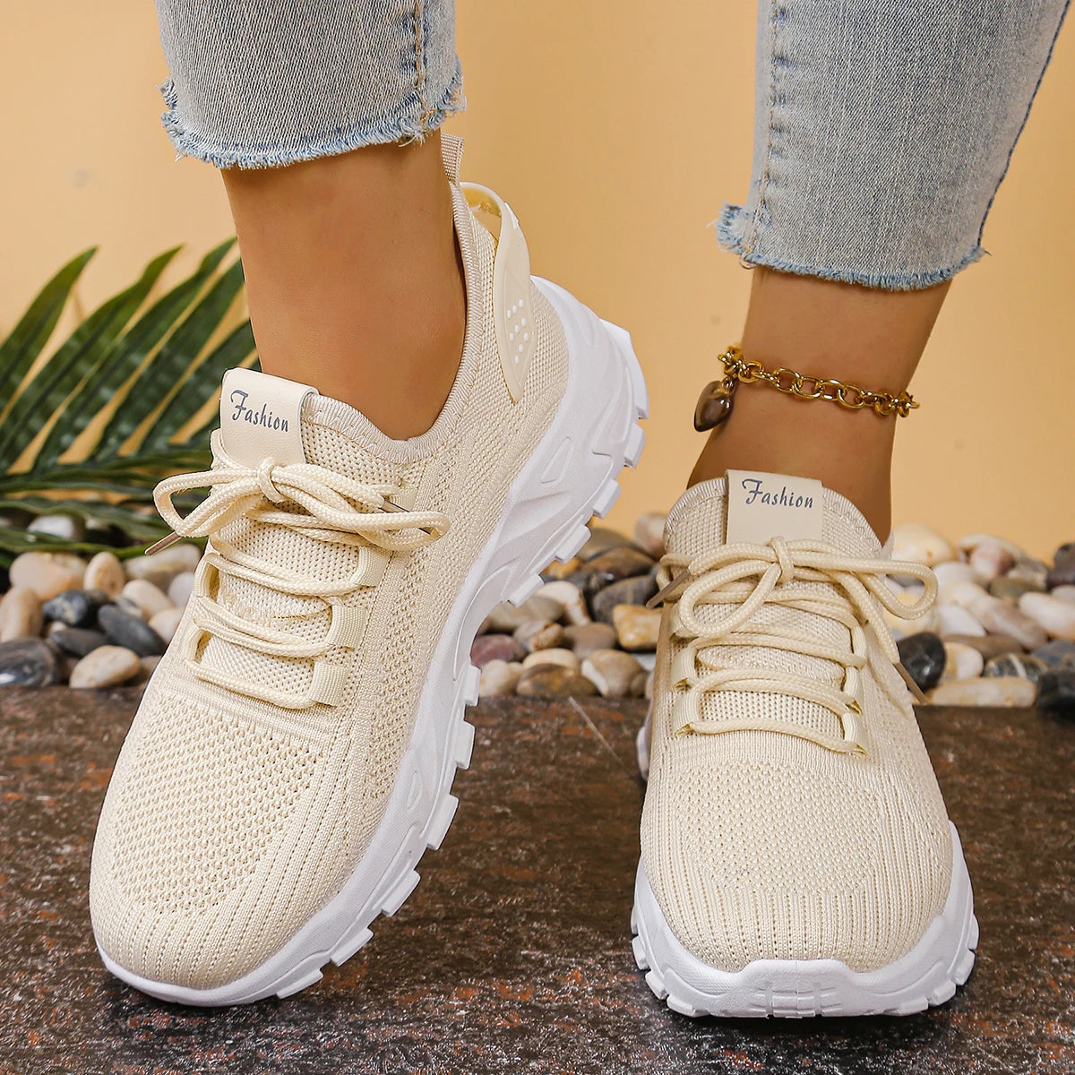 New women's thick-soled sneakers Breathable Mesh Sneakers Women Casual Shoes Thick Sole Spring Tennis Shoes free shiping shoe