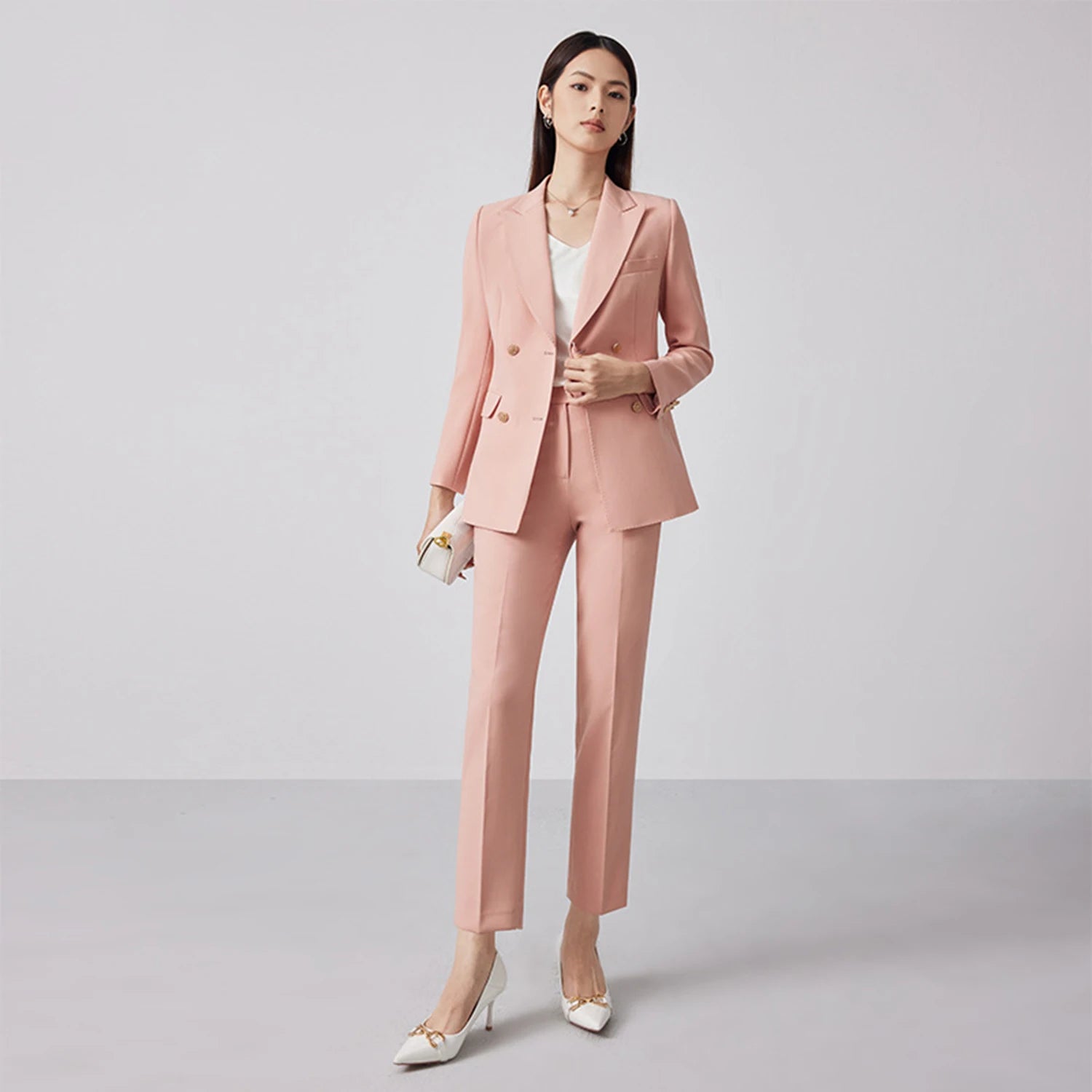 Allingentle Women's Suit 2 Piece Set Business Suit Elegant Pantsuit Set for Party Office Work Outfits Customize