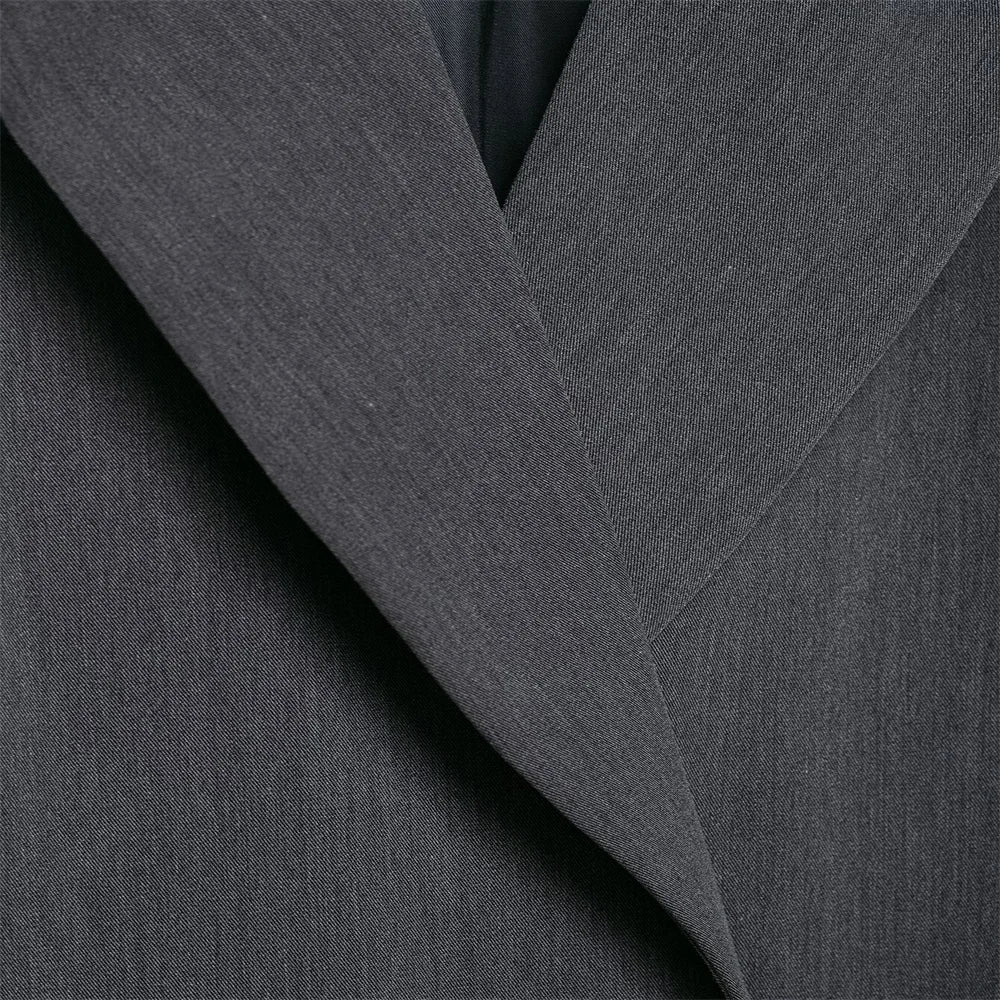 European and American style women's clothing new fashion versatile solid color long sleeved slimming double breasted suit jacket