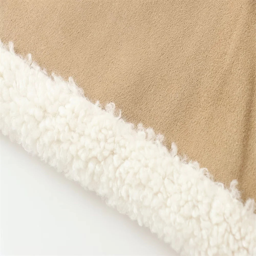 Cappotto donna invernale , caldo e morbido , in pile double-face