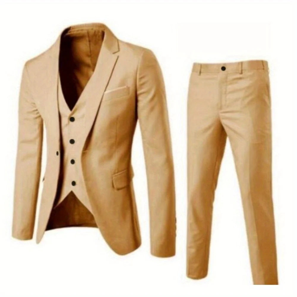 Completo da uomo elegante 3 pezzi , slim fit , smoking nero .