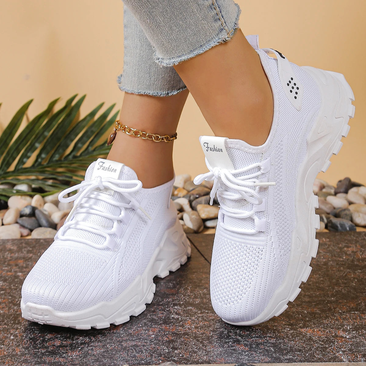 New women's thick-soled sneakers Breathable Mesh Sneakers Women Casual Shoes Thick Sole Spring Tennis Shoes free shiping shoe