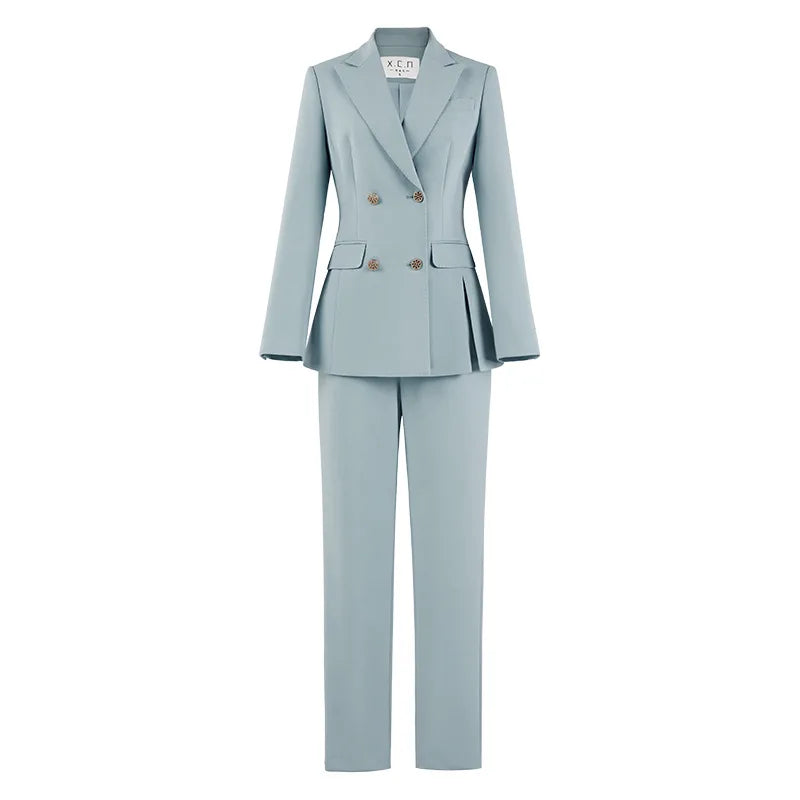 Allingentle Women's Suit 2 Piece Set Business Suit Elegant Pantsuit Set for Party Office Work Outfits Customize
