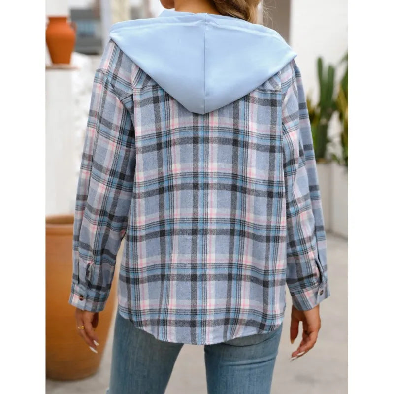 Camicetta da donna con cappuccio , cappotto, autunno inverno