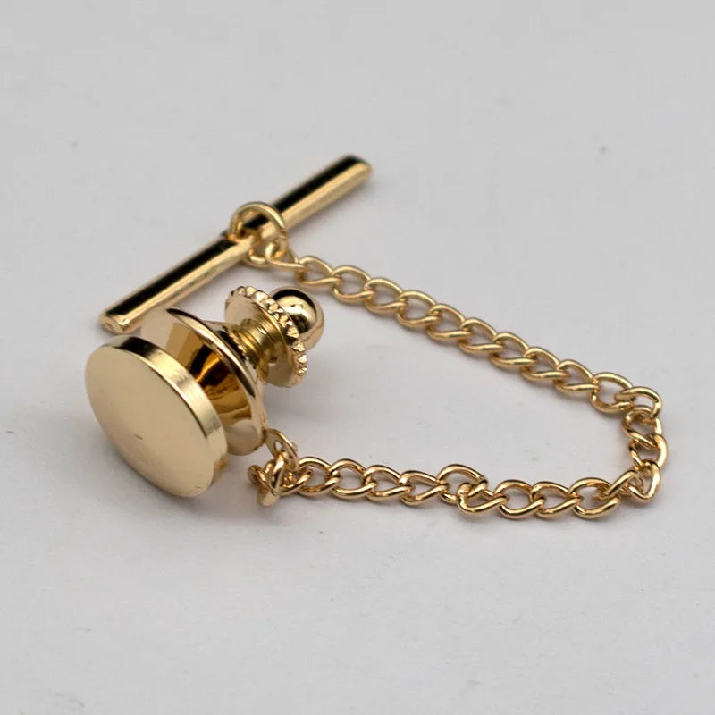 Men's Fashionable Business Tie Buckle Copper Fixed Tie Banquet Brooch Trendy and Fashionable Tie Clip