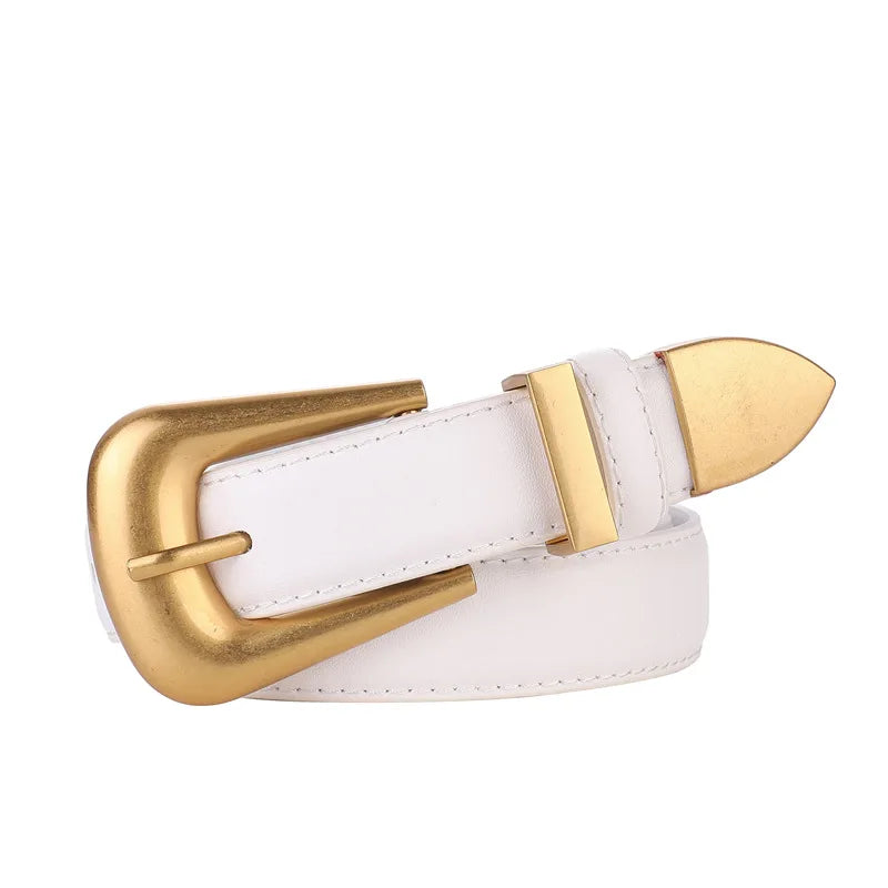 High-End Fashion Women's Belt Multifunctional Casual Cowhide Pants Decorative Model Sense Accessories for Women