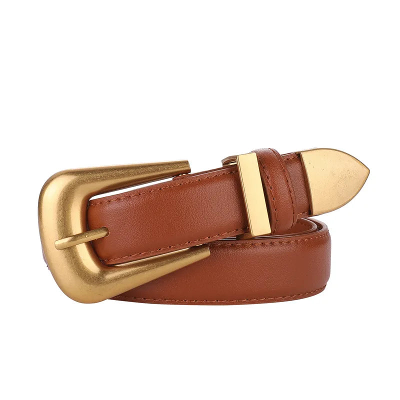 High-End Fashion Women's Belt Multifunctional Casual Cowhide Pants Decorative Model Sense Accessories for Women