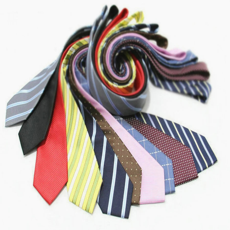 Cravatta da uomo da 7cm , a righe a pois formali e classiche