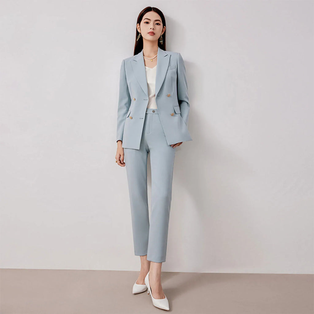 Allingentle Women's Suit 2 Piece Set Business Suit Elegant Pantsuit Set for Party Office Work Outfits Customize
