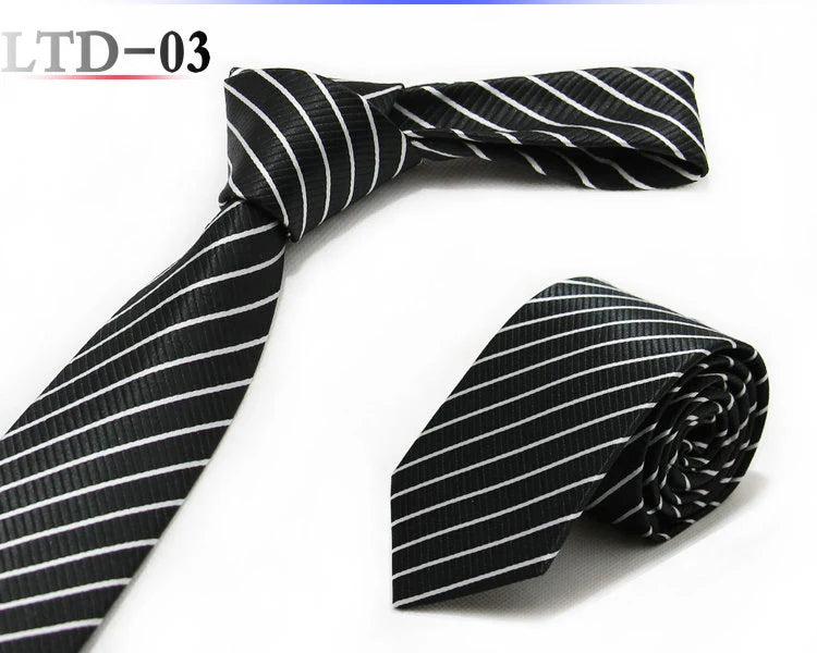 Cravatta da uomo da 7cm , a righe a pois formali e classiche