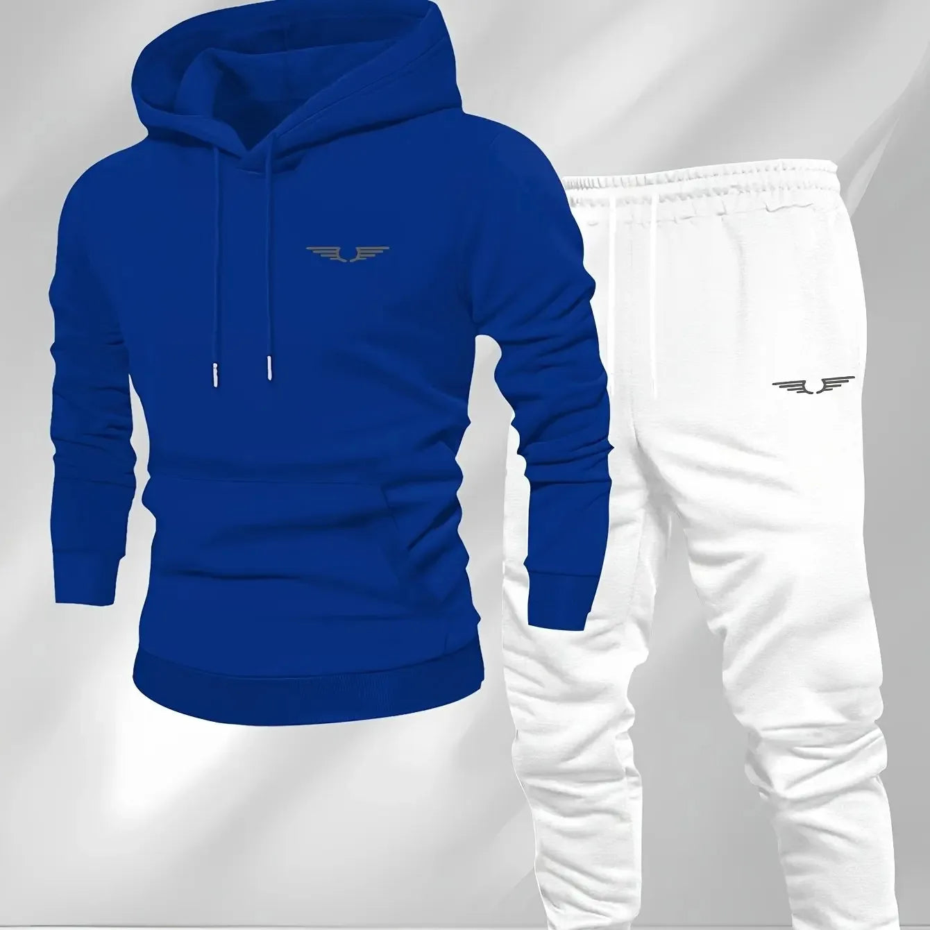 Men's fall/winter sports casual set trendy American streetwear multi-purpose printed coat men's clothing top and pants complete