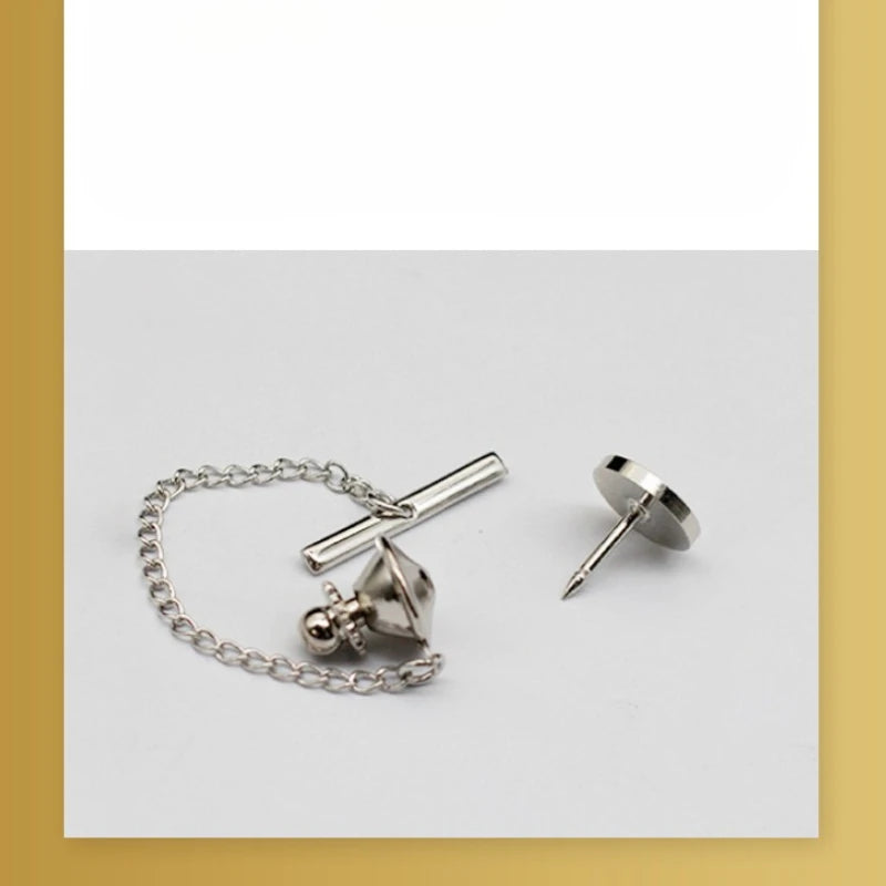 Men's Fashionable Business Tie Buckle Copper Fixed Tie Banquet Brooch Trendy and Fashionable Tie Clip