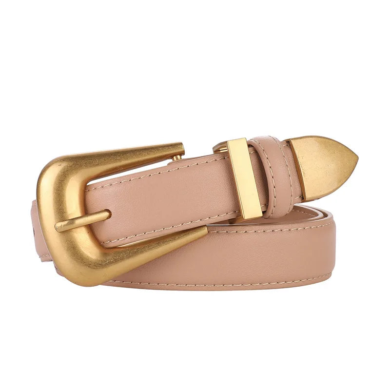 High-End Fashion Women's Belt Multifunctional Casual Cowhide Pants Decorative Model Sense Accessories for Women