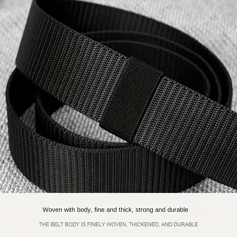 Men Belts Automatic Buckle Metal Webbing Belts for Men Women Canvas Nylon High Quality Strap Casual Outdoor Sports Students