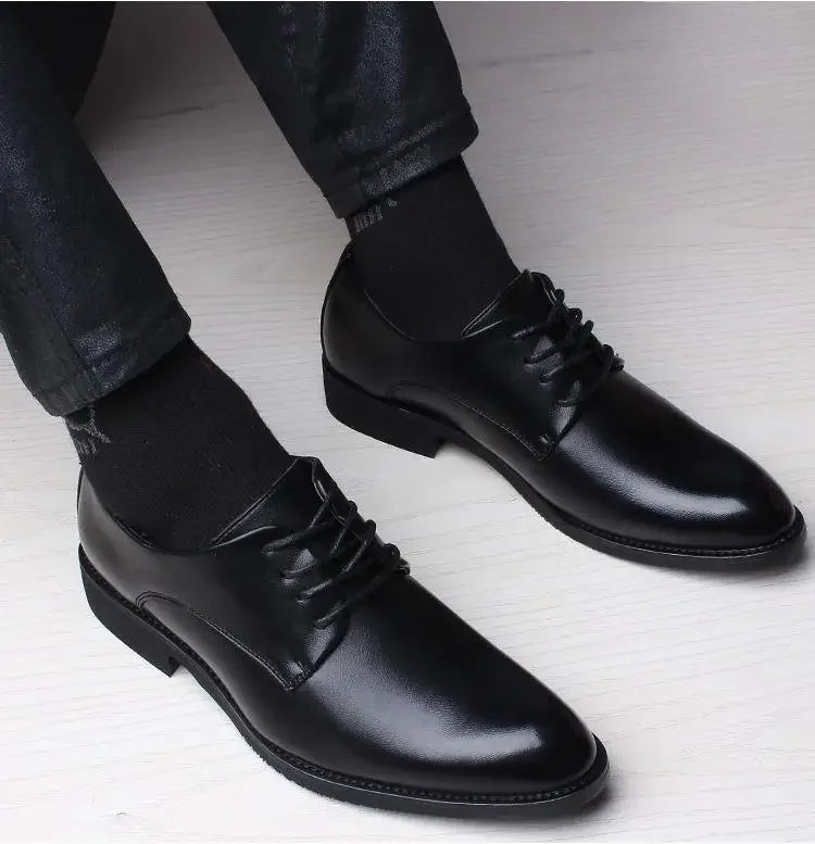 Men's Shoes Fashion Pointed Dress Shoes Business Leather Shoes for Men Suits Shoe Oxfords Wedding Shoe Sapatos Social Masculino